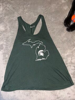 Champion Dark Green Michigan State Racerback Tank